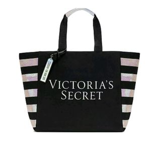 NWT: Victoria's Secret Sequin Striped Tote